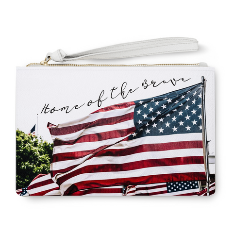 American Flag Clutch Bag