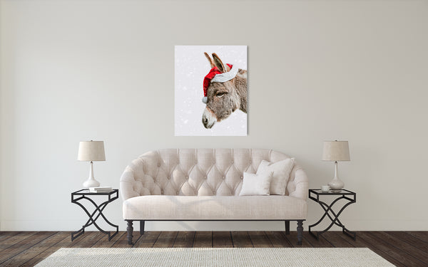 Donkey Christmas Photograph Snow