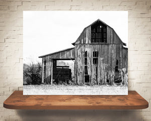 Monitor Barn Photograph Black White