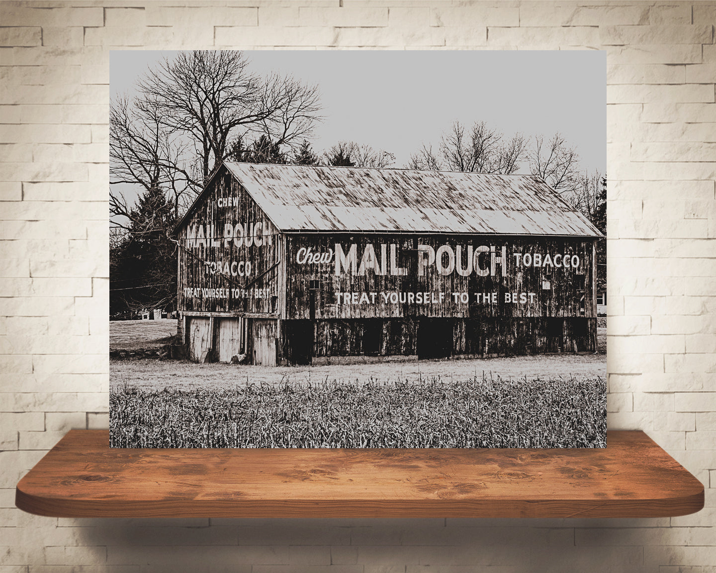 Mail Pouch Barn Photograph Sepia
