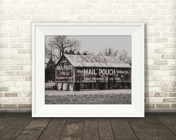 Mail Pouch Barn Photograph Sepia