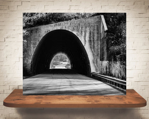 Tunnel Photograph Black White