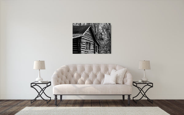 Cabin Photograph Black White