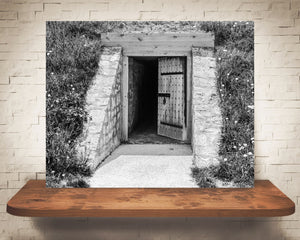 Door Photograph Black White