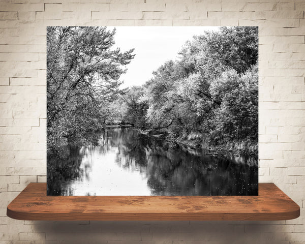 Fall River Photograph Black White