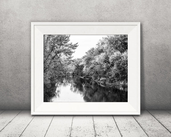 Fall River Photograph Black White