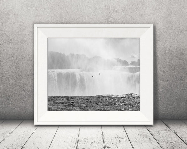 Waterfalls Photograph Black White