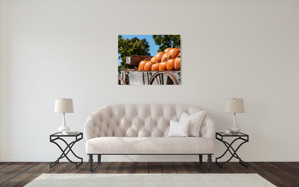 Pumpkin Wagon Fall Photograph