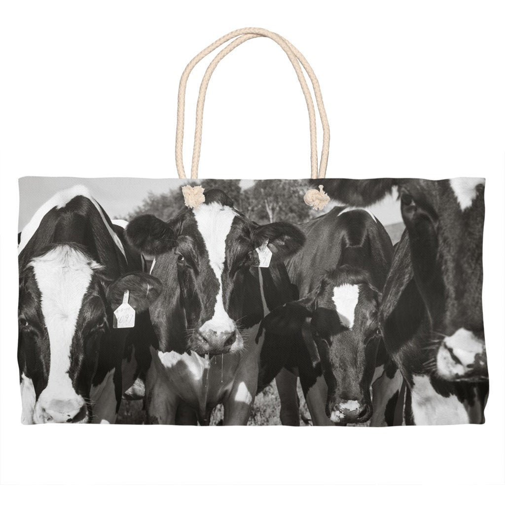 Cow Market Tote Bag - Cows Weekender Bag