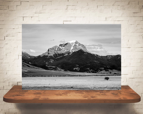 Mountain Photograph Black White