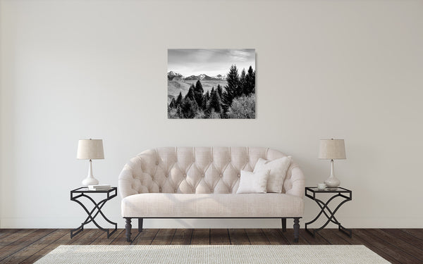 Mountain Photograph Black White