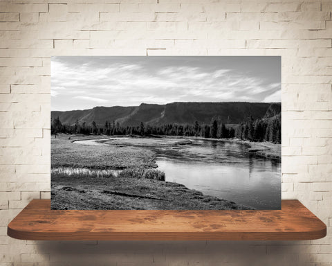 Mountain River Photograph Black White