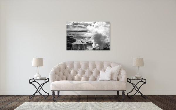 Niagara Falls Photograph Black White