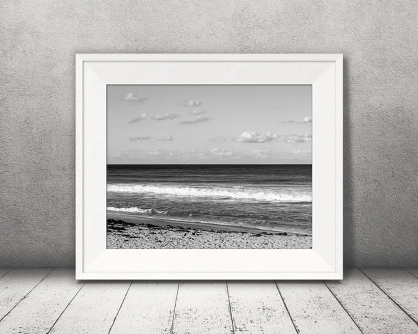 Ocean Beach Photograph Black White