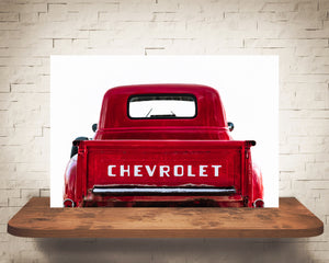 Old Red Truck Photograph