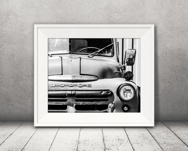 Old Truck Photograph Black White