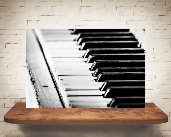 Piano Keys Photograph Black White