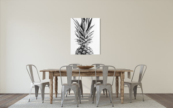 Pineapple Photograph Black White