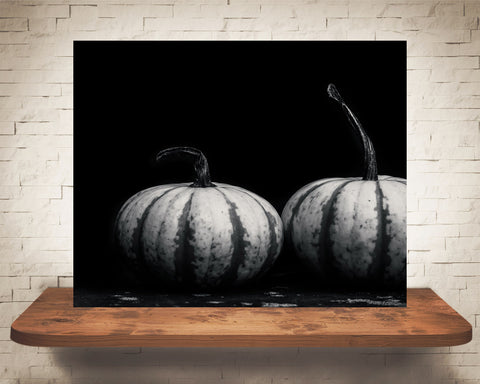 Pumpkin Photograph Black White