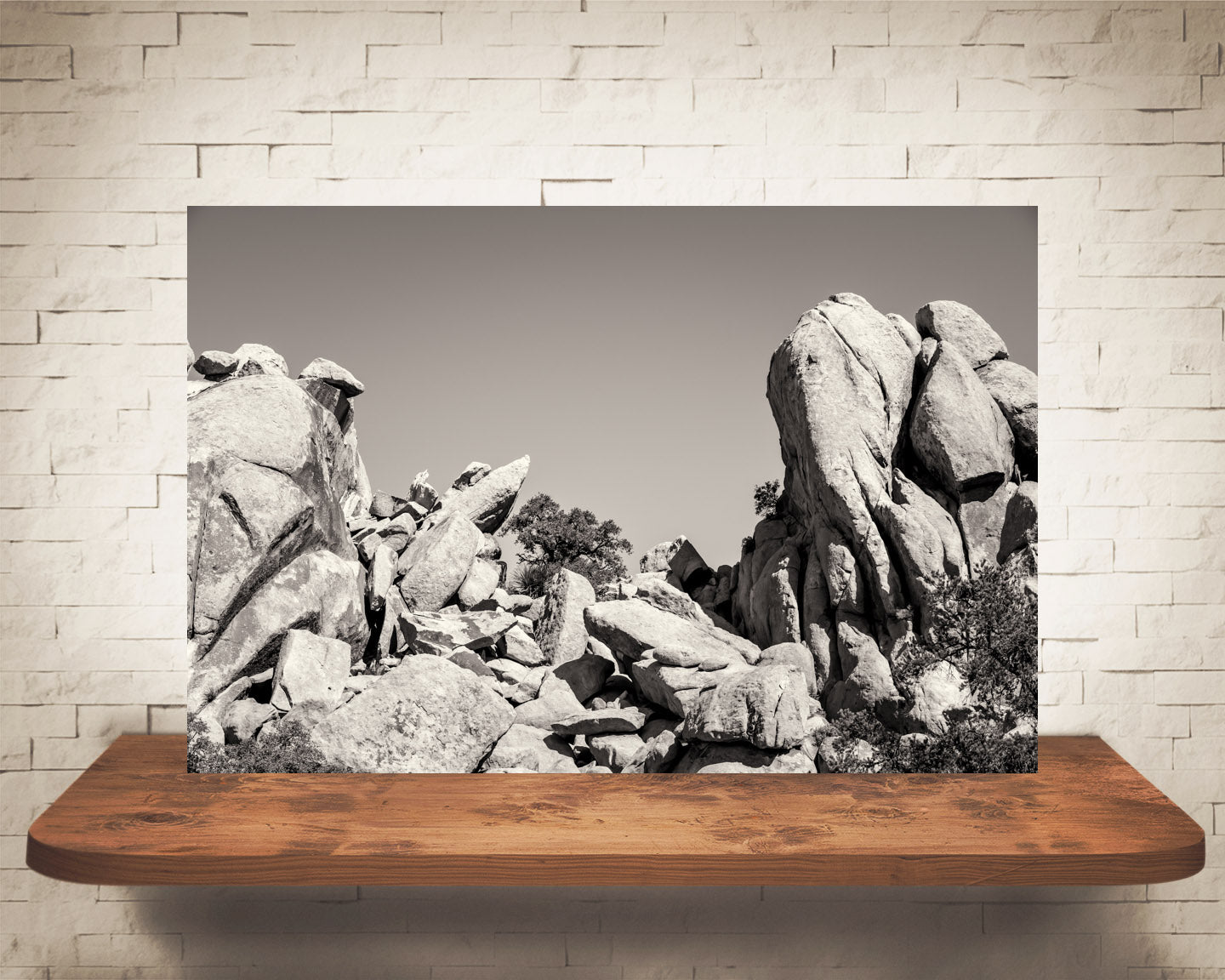 Desert Rock Landscape Photograph Sepia