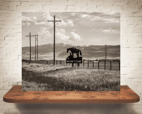 Cowboy Sign Mountain Photograph