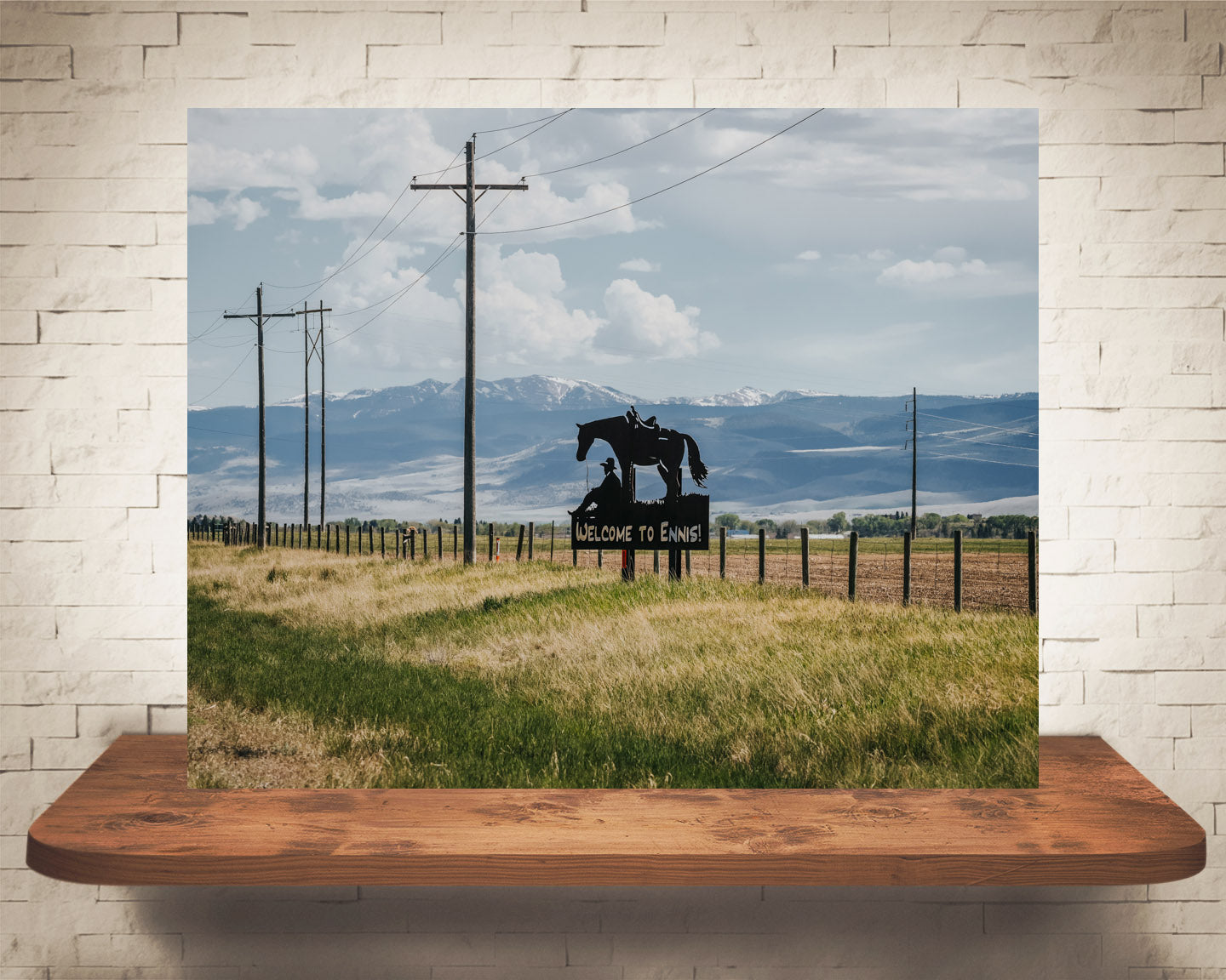 Cowboy Sign Mountain Photograph