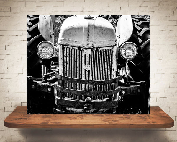 Tractor Photograph Black White
