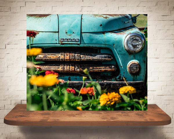 Old Truck Flowers Photograph