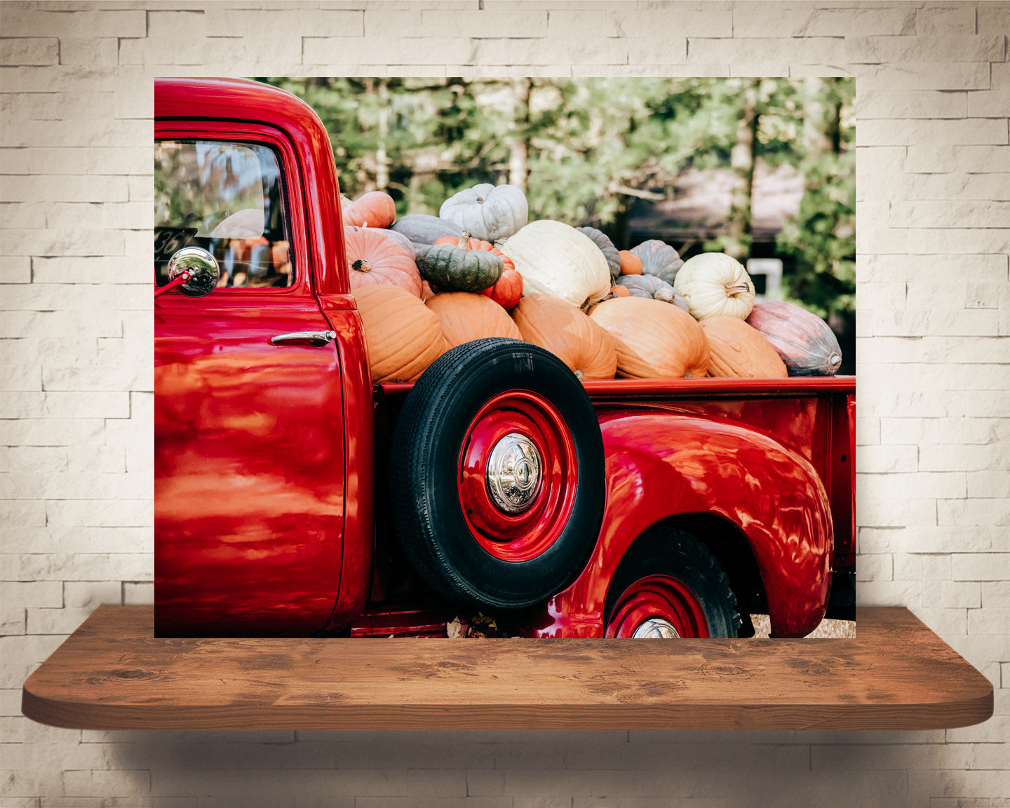 Red Truck Pumpkins Photograph