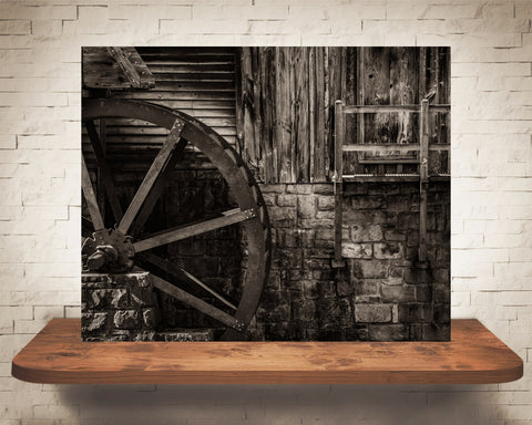 Mill Wheel Photograph Sepia