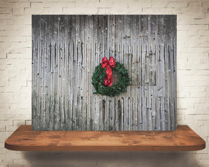 Christmas Wreath Barn Photograph